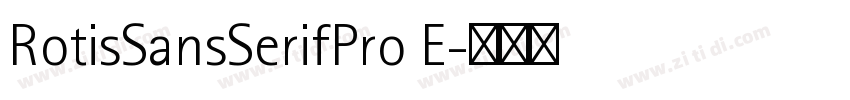 RotisSansSerifPro E字体转换